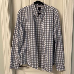 Blue gingham button-up